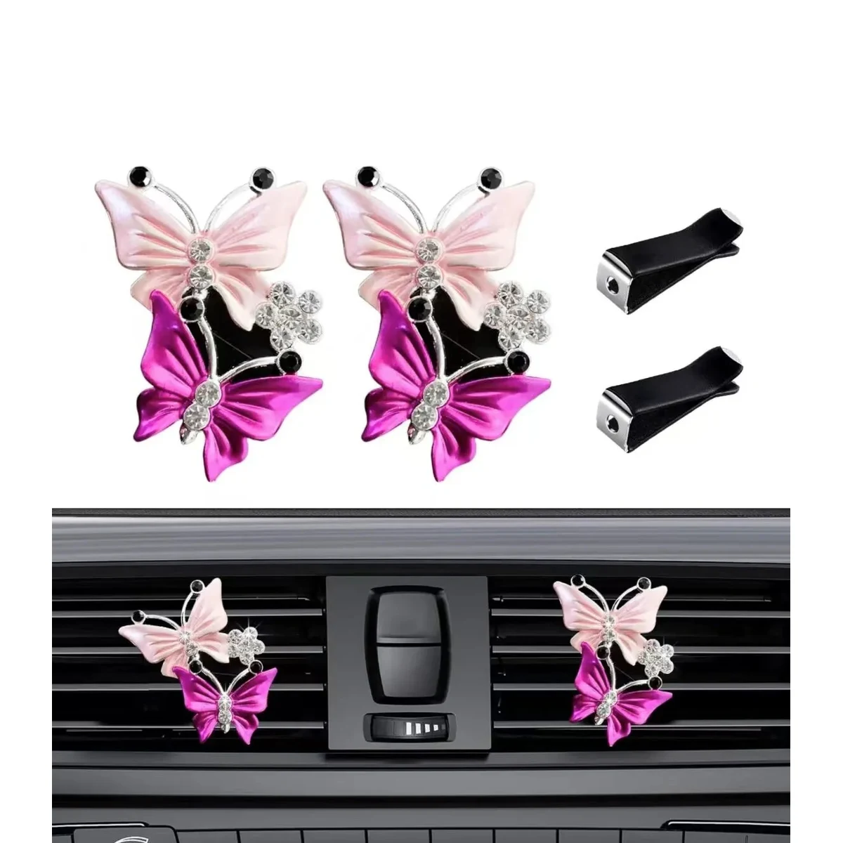 Car Air Fresheners Vent Clips,Butterfly Freshener Perfume 1