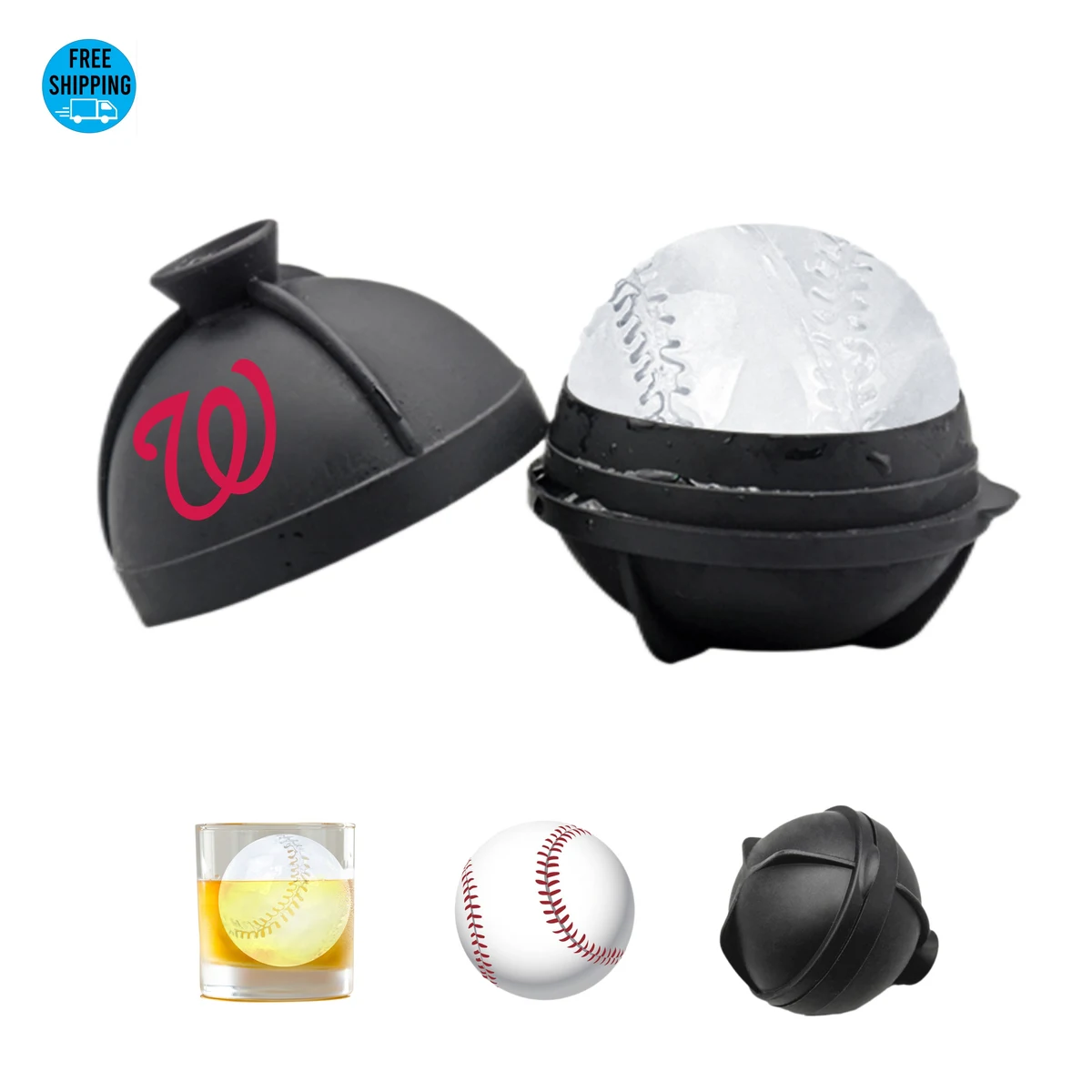 Baseball Ice Mold 2 3/8" 1