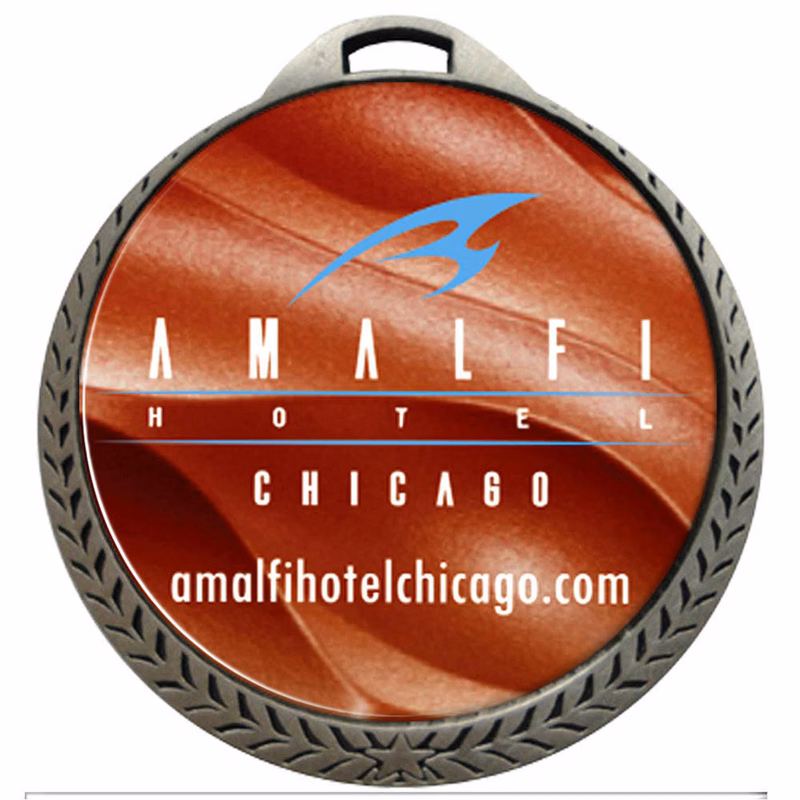 Digistock Medals: Star & Laurel Bottom Borderwith 2" DIA Insert