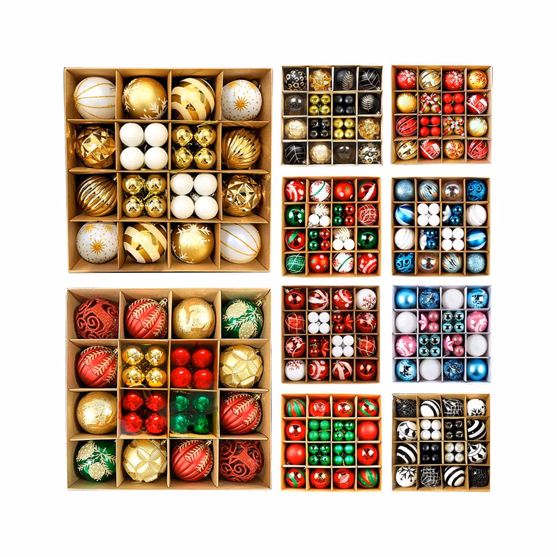 Christmas Tree 6cm 44pcs Colored Decorative Balls