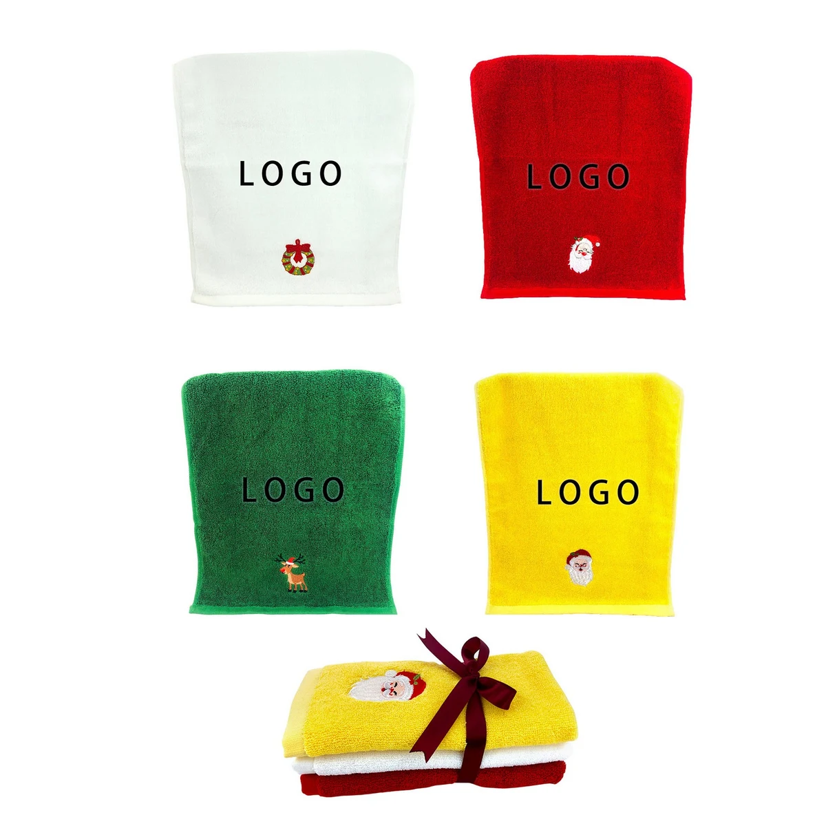 Cotton Towel With Christmas Elements 1