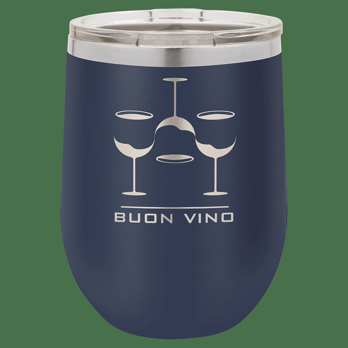 Polar Camel 12 oz. Navy Blue Vacuum Insulated Stemless Wine Tumbler with Lid 1