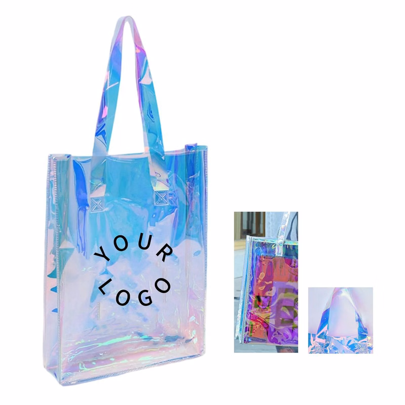 Shiny PVC Holographic Tote for Shopping or Daily Use