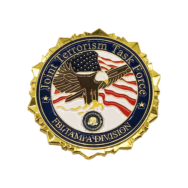 2.25" Zinc 4 Colors 2 Sided Challenge Coins 1