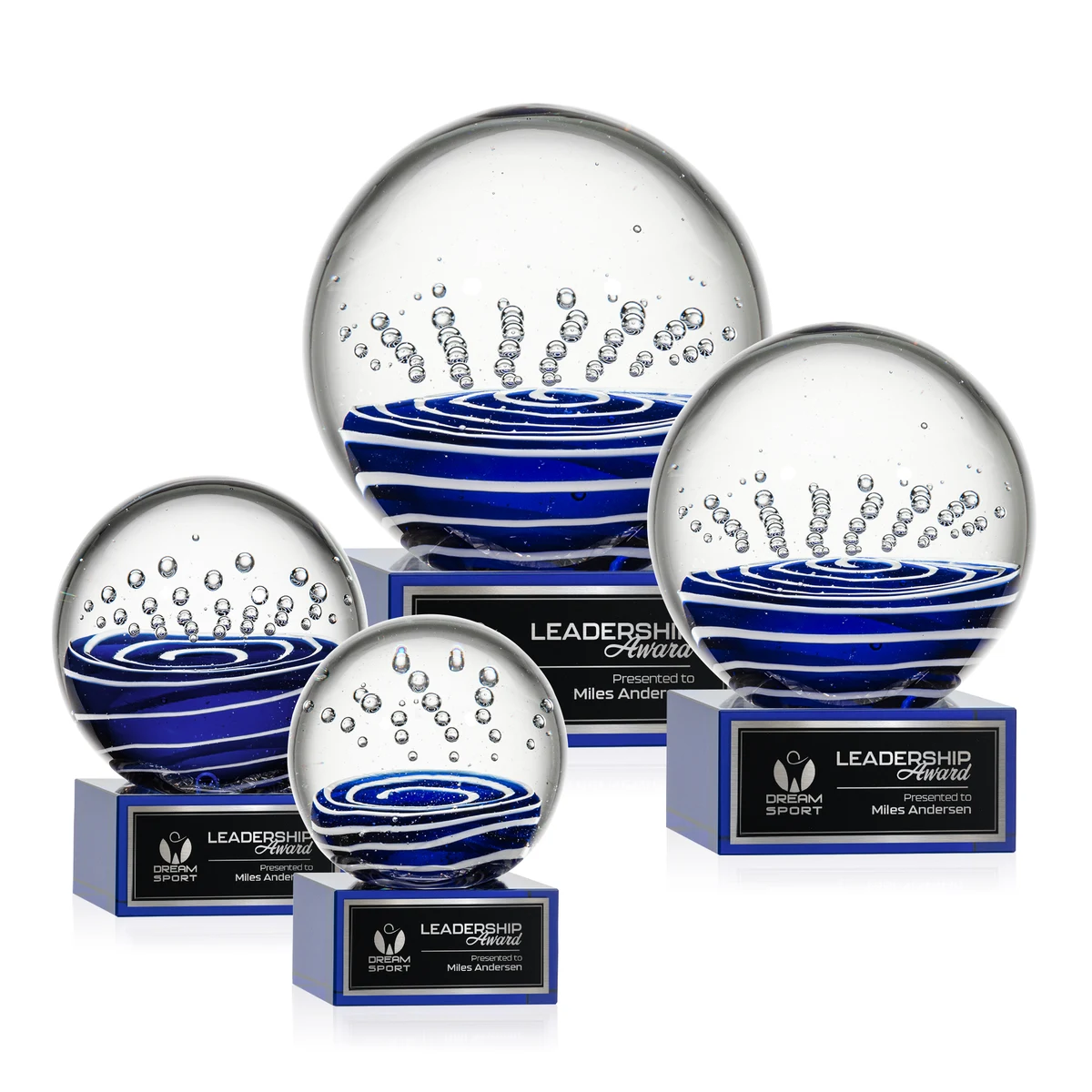 Tranquility Award on Hancock Base - Blue 1