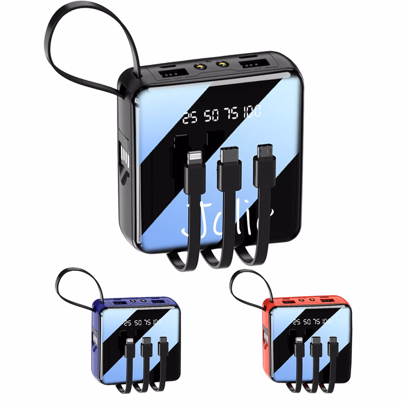 4500Mah Mini Power Bank With three charging cables