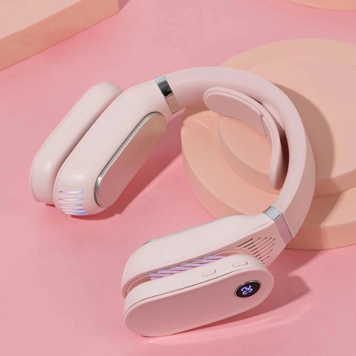 2 in 1 Wearable Neckband Fan With Warm Heater 1