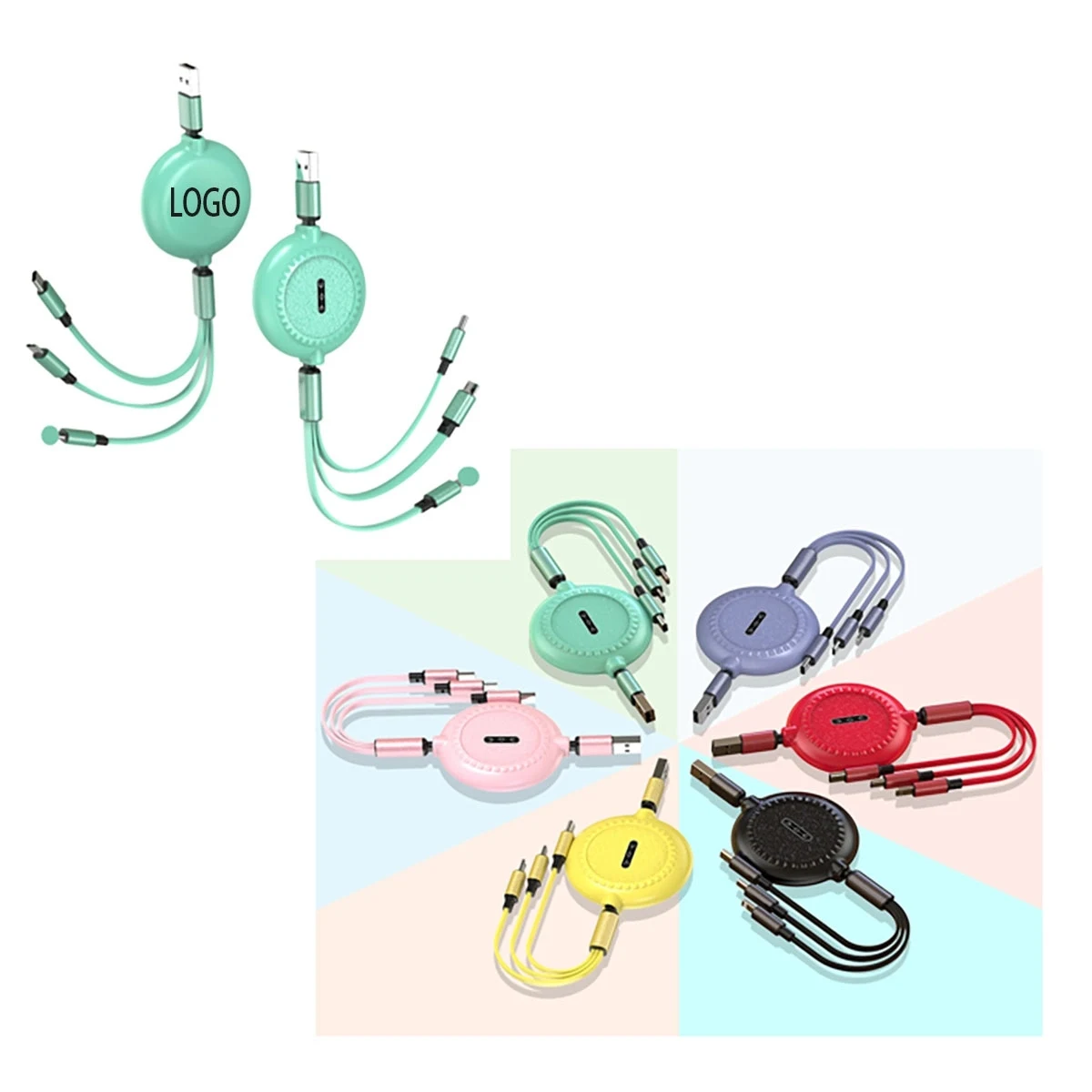3 In 1 Multi Retractable Charging Cable 1