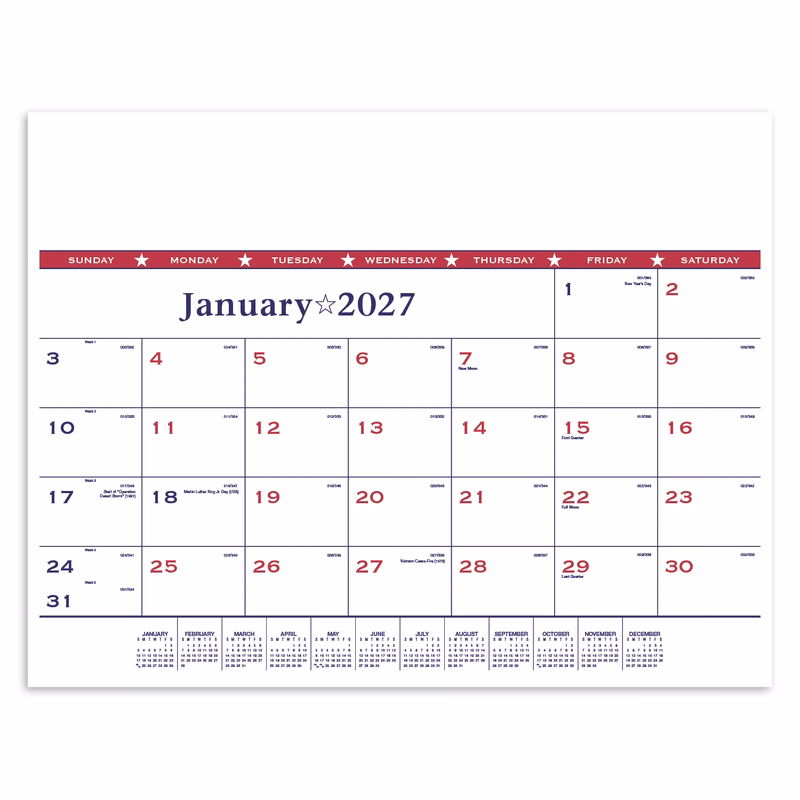 Triumph® Calendars Patriotic Desk Pad