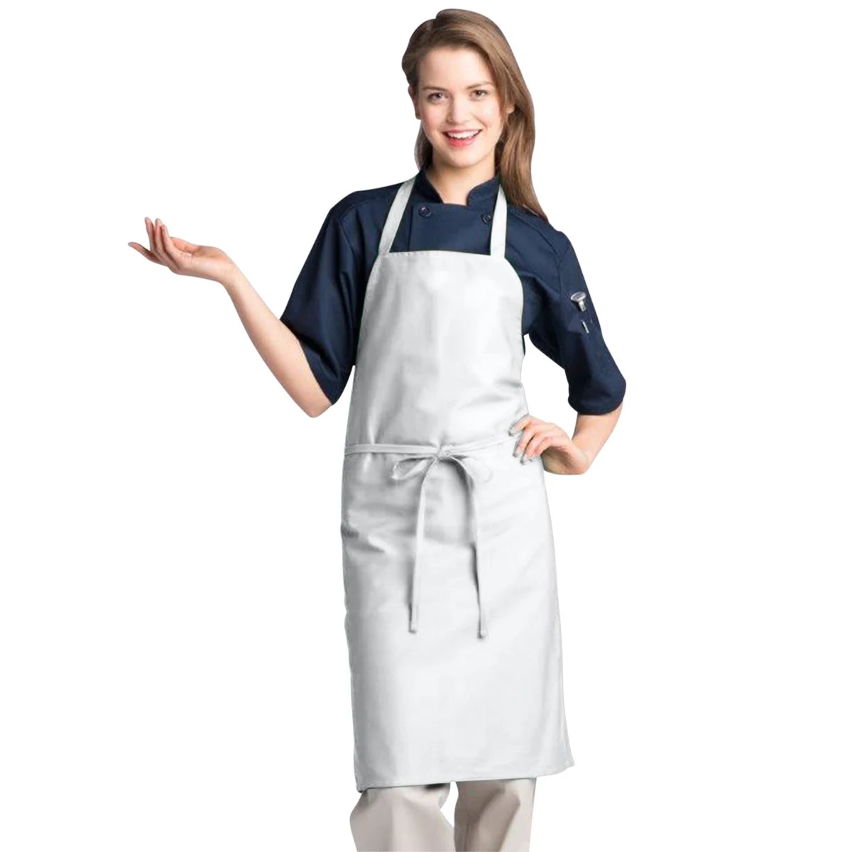 White Classic Bib Apron 1