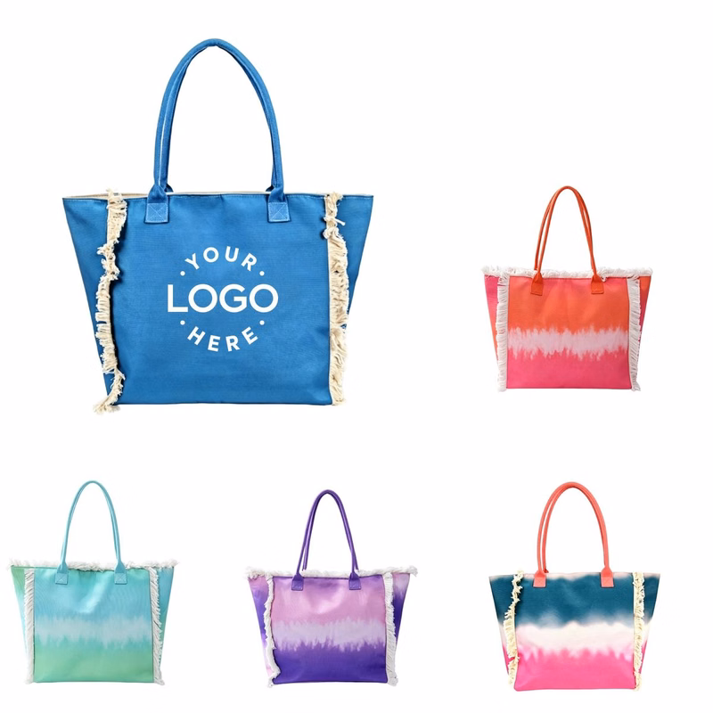 MOQ 10pcs Canvas Shopping Tote Bag With Tassel