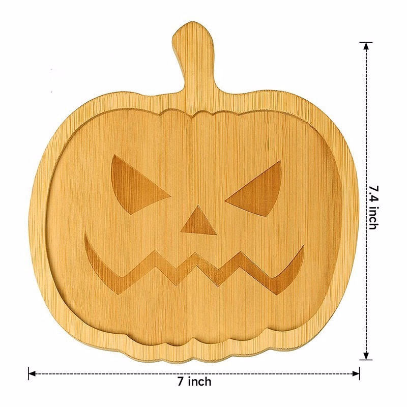 Halloween Pumpkin Decor Cheese Board Serving Tray
