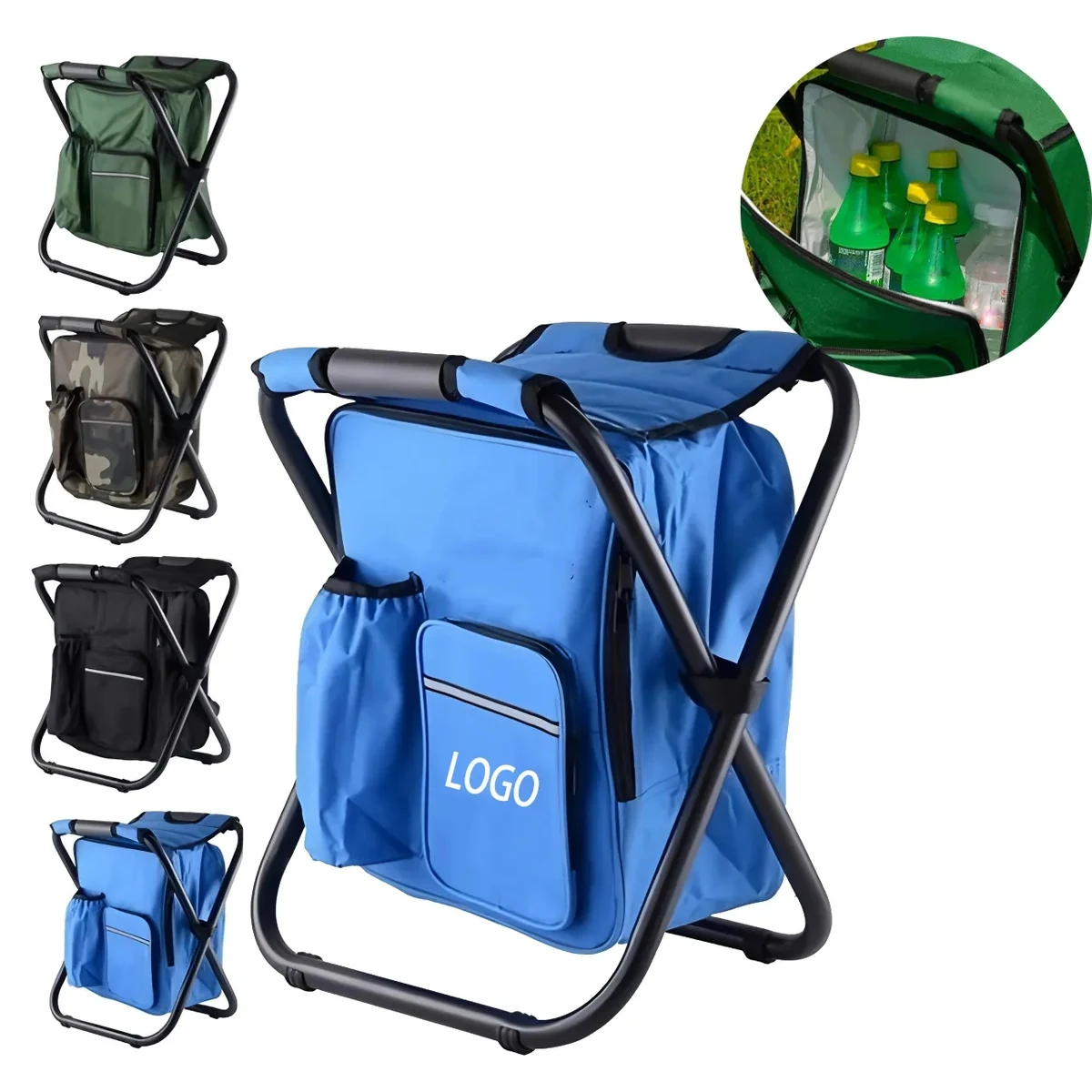 Insulated Cooler Backpack Chair with Logo 1