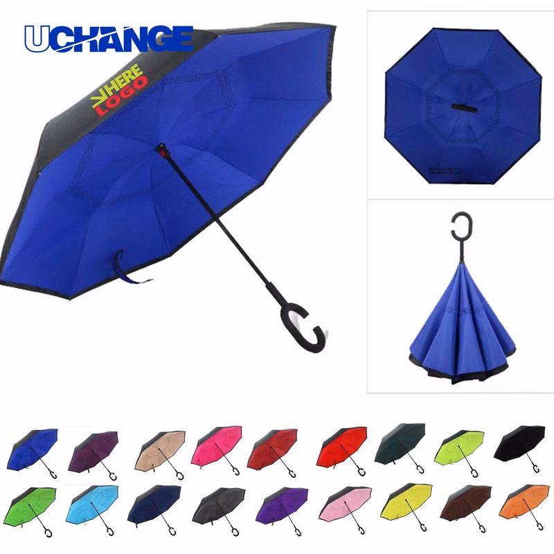 Large Double Canopy Vented Windproof Stick Umbrella