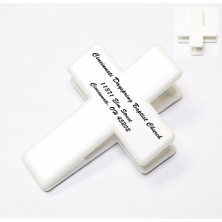 Cross shape magnetic memo clip holder