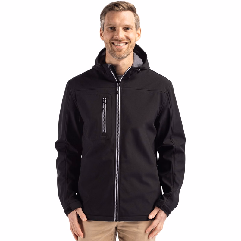 Clique Telemark Recycled Stretch Softshell Mens Full Zip Hooded Jacket
