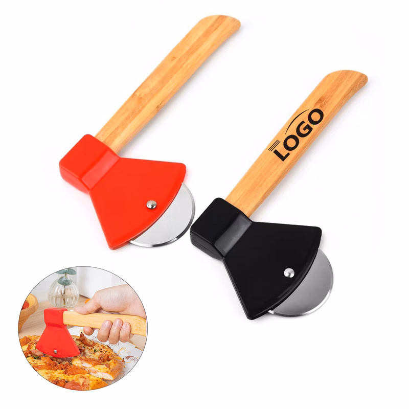 Pizza Cutter With Wooden Handle