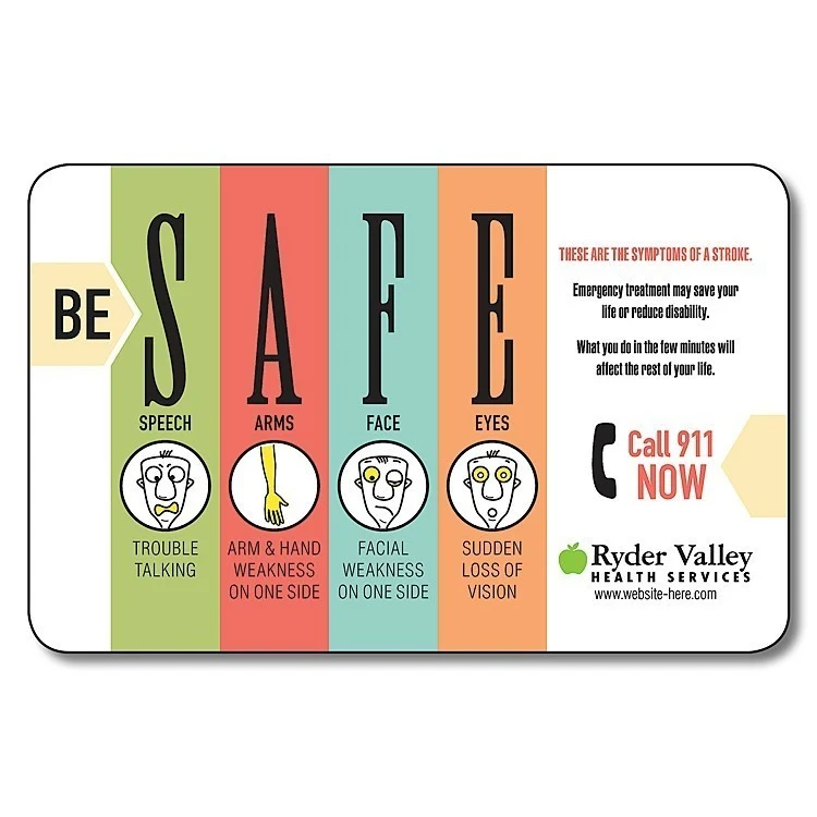 Custom Size / Shape - Laminated Plastic Card (8 Out) - 30 pt. 1
