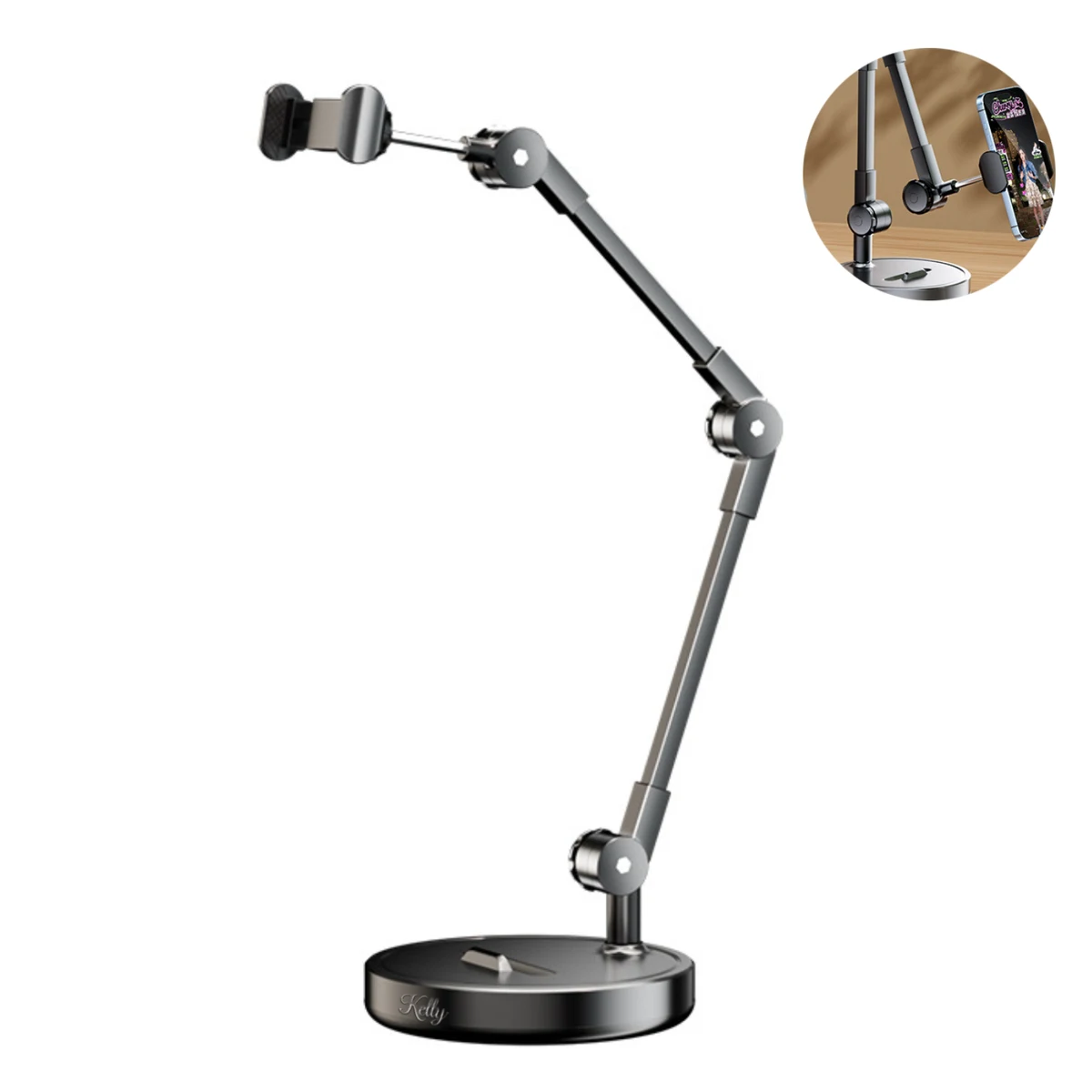 Retractable Metal Phone Desktop Holder 1