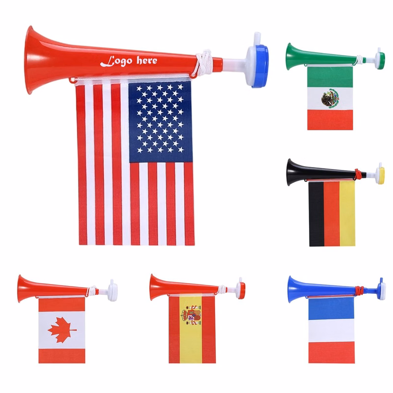 Plastic Cheer Horn With Flag