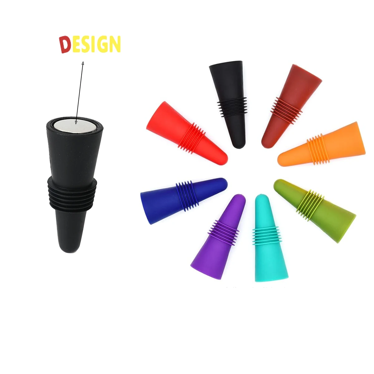 Food Grade Silicone Wine Bottle Stopper 1