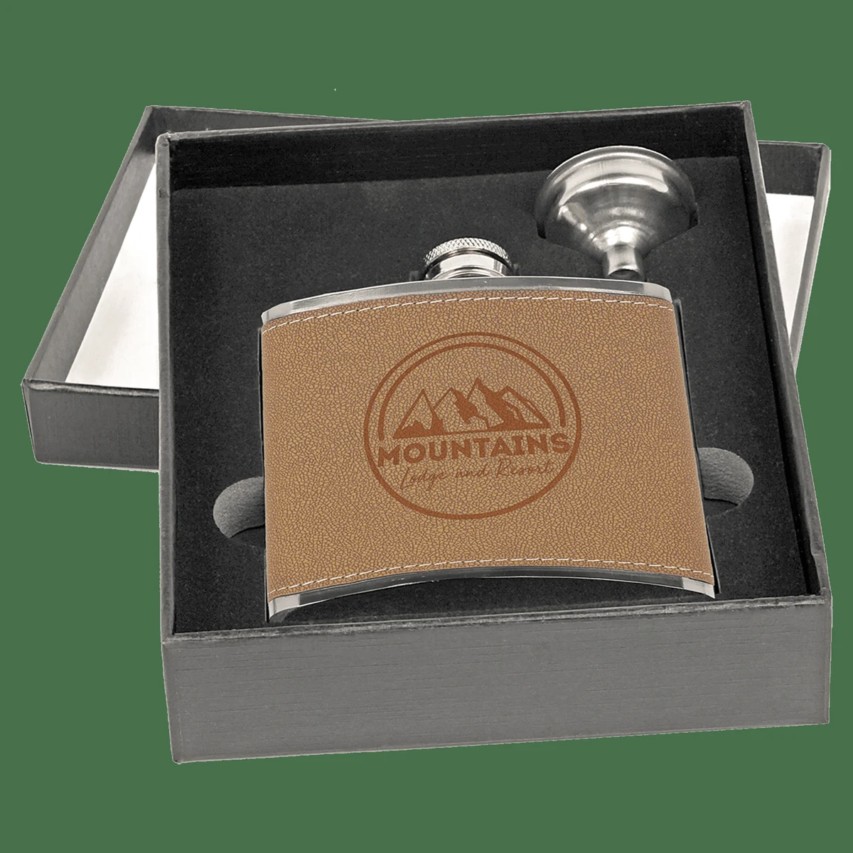 6 oz. Flask Set in Black Presentation Box 1