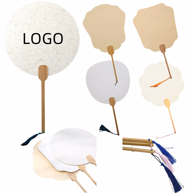 Double-Sided Thickened Blank Chinese-Style Round Fan for DIY