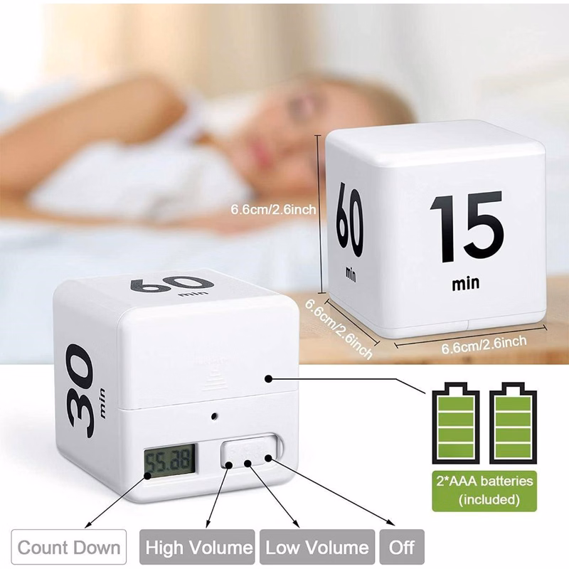Flip Timer Cube ( Batteries Included)