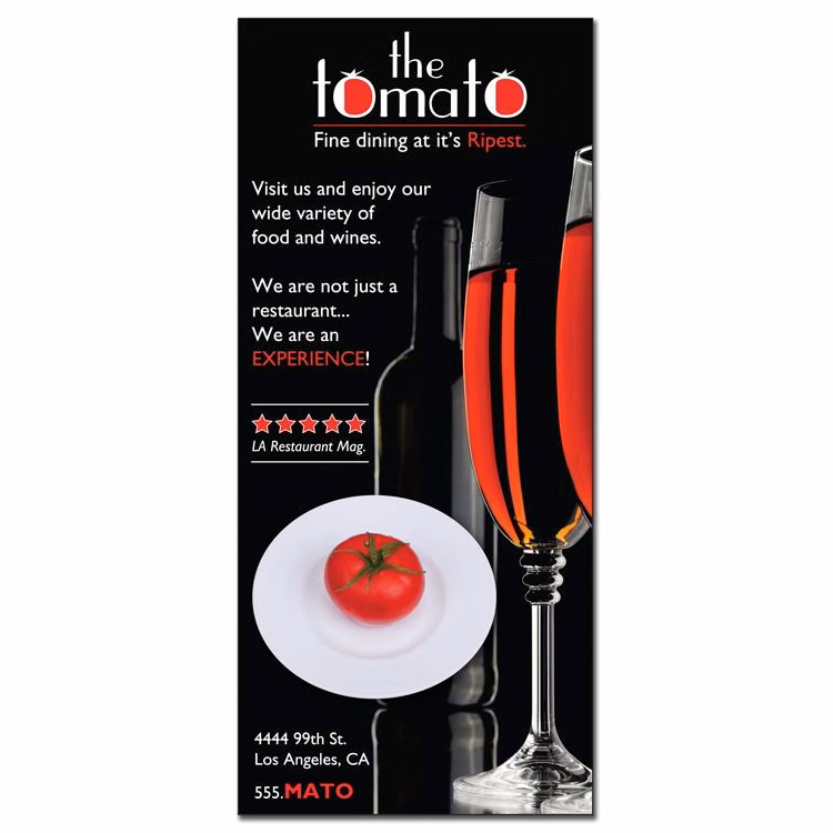 Rack Card - 4x9 - 10pt Matte Coated Paper