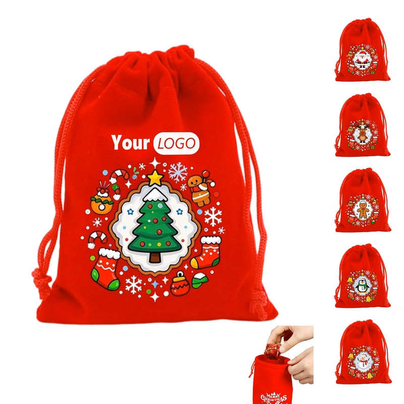 Christmas Drawstring Gift Bag