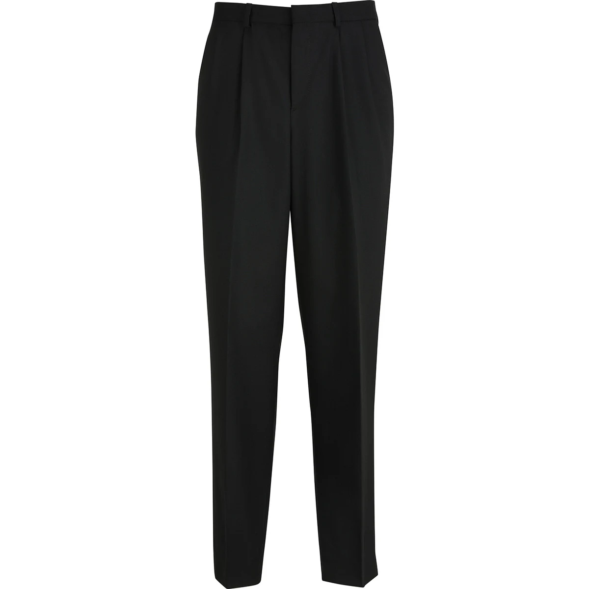 Mens Easy Fit Polywool Pleated Pant 1