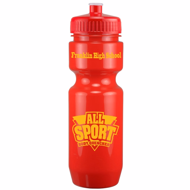 22 Oz. Bike Bottle w/ Push Pull Lid - Solid Colors