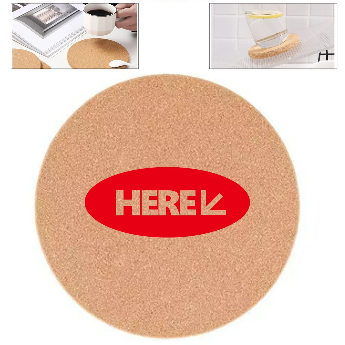Circular Cork Drink Coaster 1