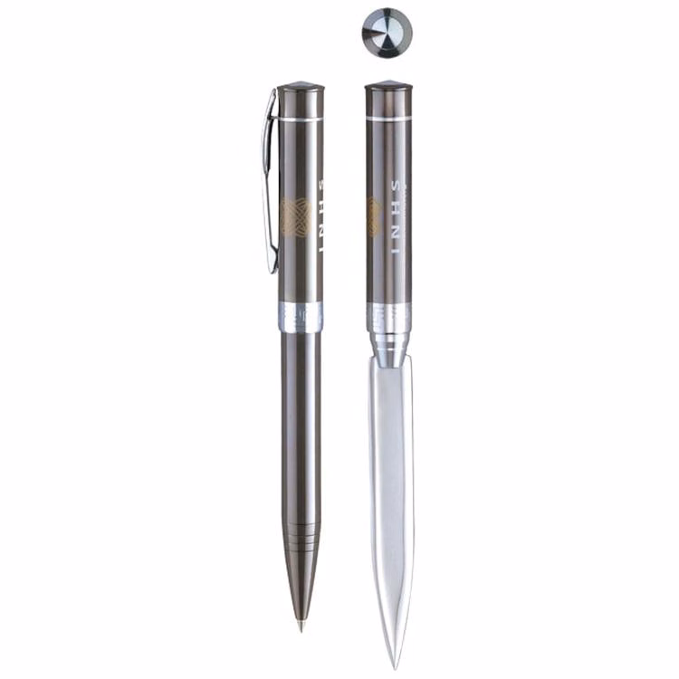 Gun Metal Ballpoint Twist Pen or Letter Opener