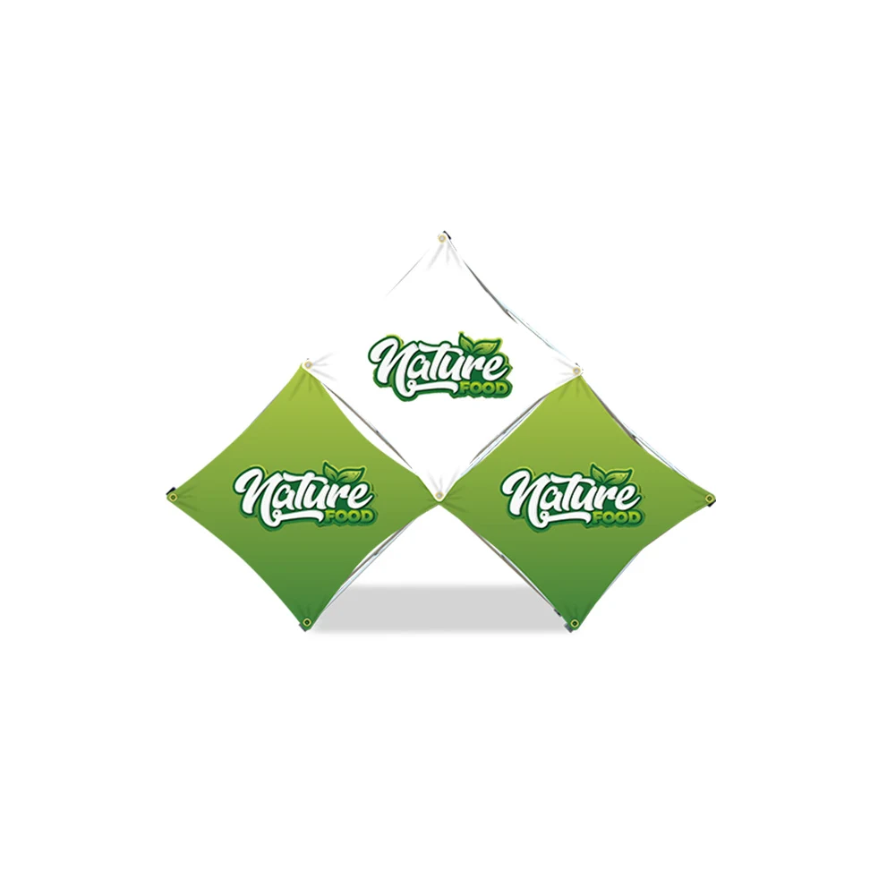 3 Quad Pyramid Table-Top Grid Banner 1