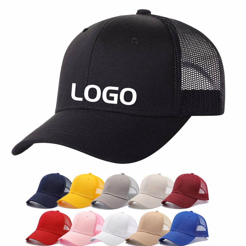 Six Panel Cotton Mesh Back Baseball Cap