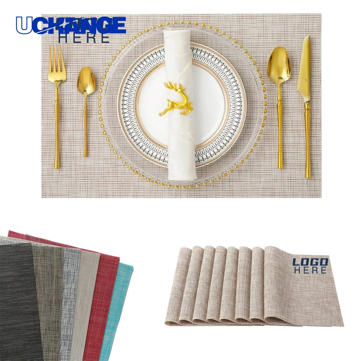 Washable PVC Placemat for Family Dining 1