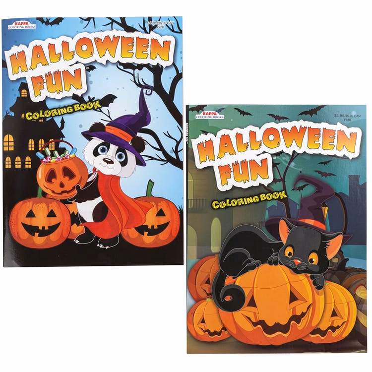 Halloween Coloring & Activity Books - 2 Volumes