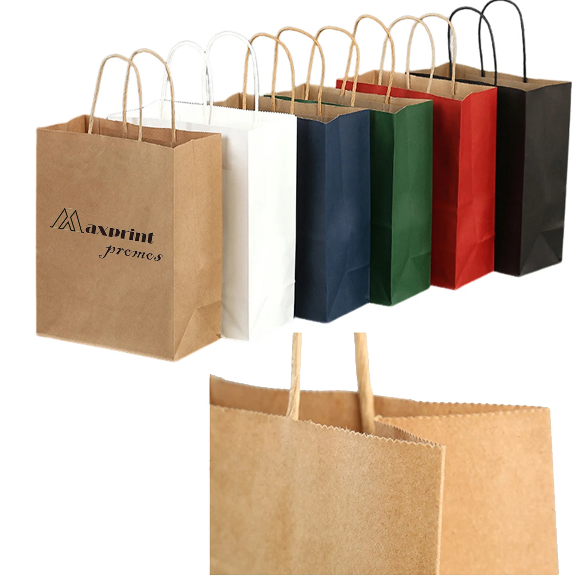 Custom Brown Paper Boutique Bag With Hand 1