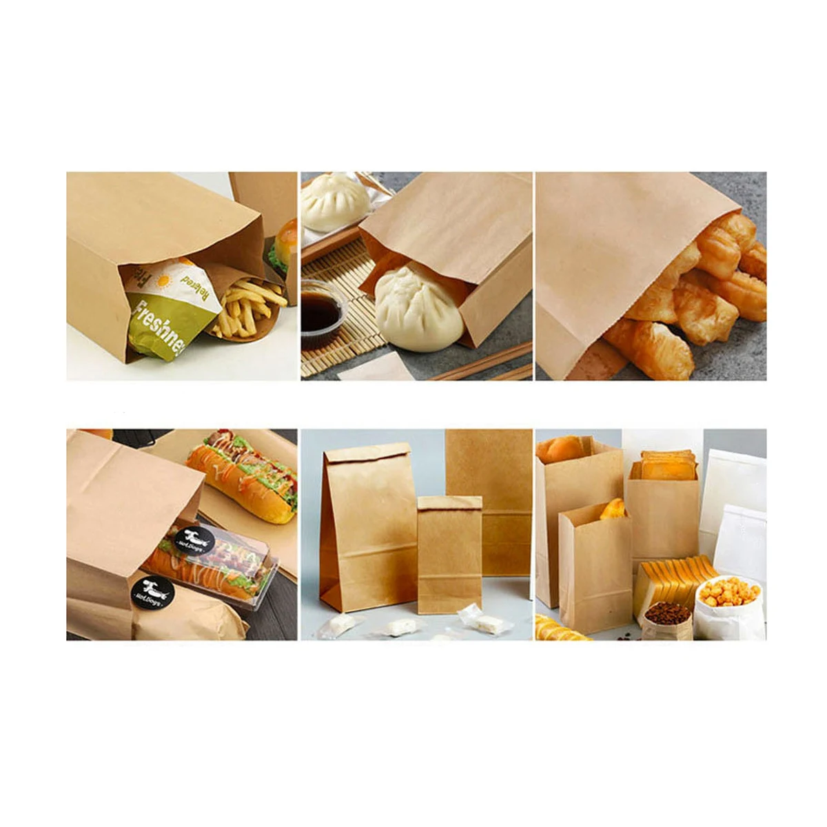 Thickened Oil-proof Natural Kraft Paper Sack 1