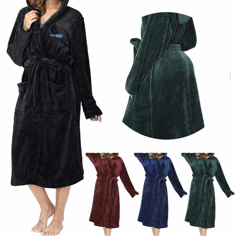 Flannel Extended Hooded Nightgown