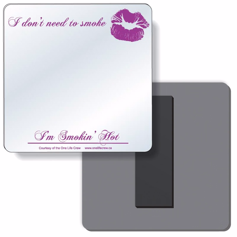 Co-Polyester Magnetic Mirror Square Shape (4"x4"), Spot Colours