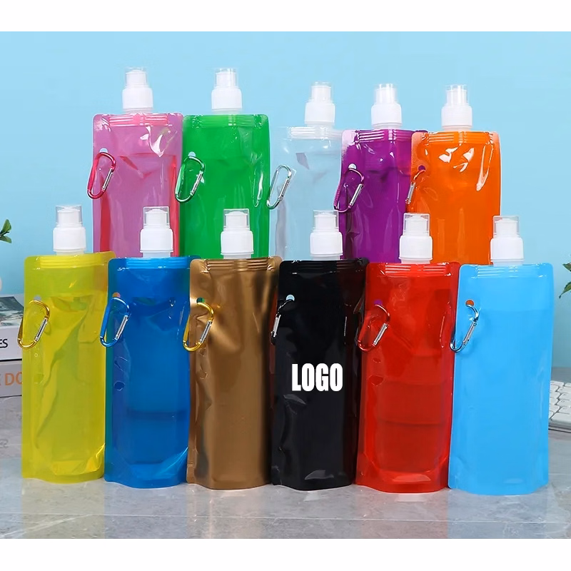16 oz Collapsible Water Bottle with Carabiner