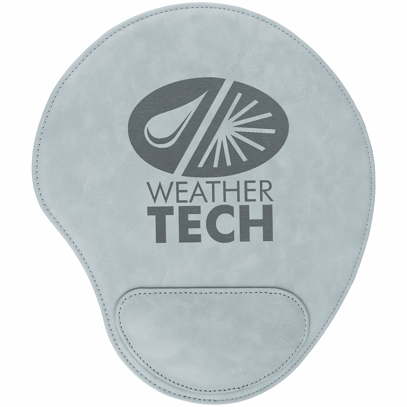 Gray Leatherette Mouse Pad