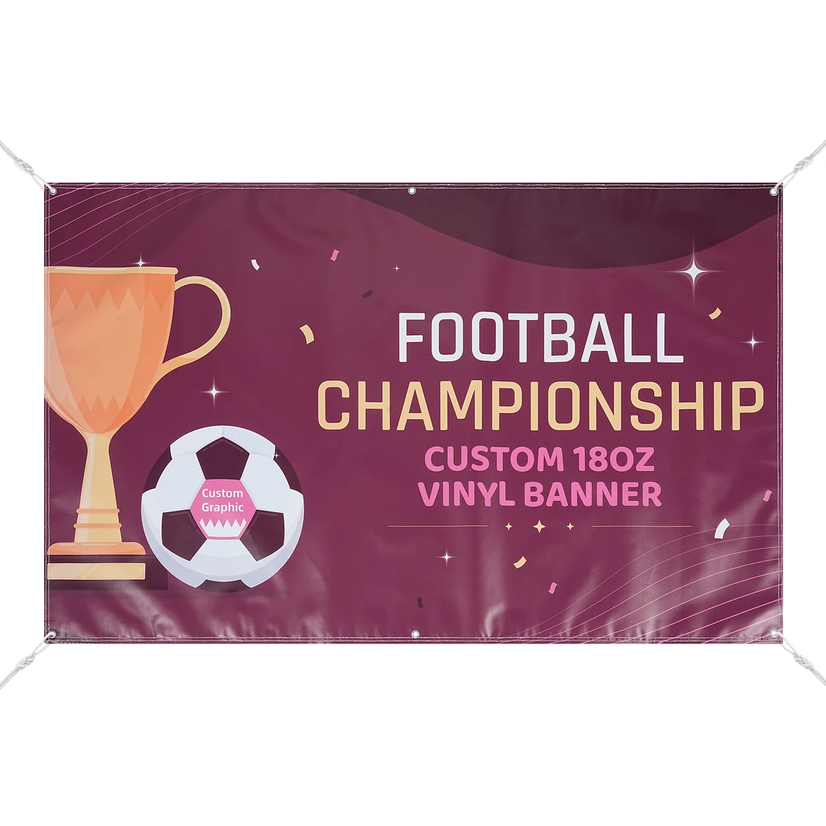 Full Color 3' X 5' 18Oz. Vinyl Banner With Grommets 1