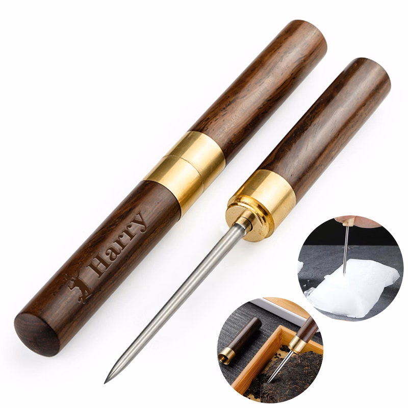 Ice Picks Stainless Steel Wooden Handle With Cover
