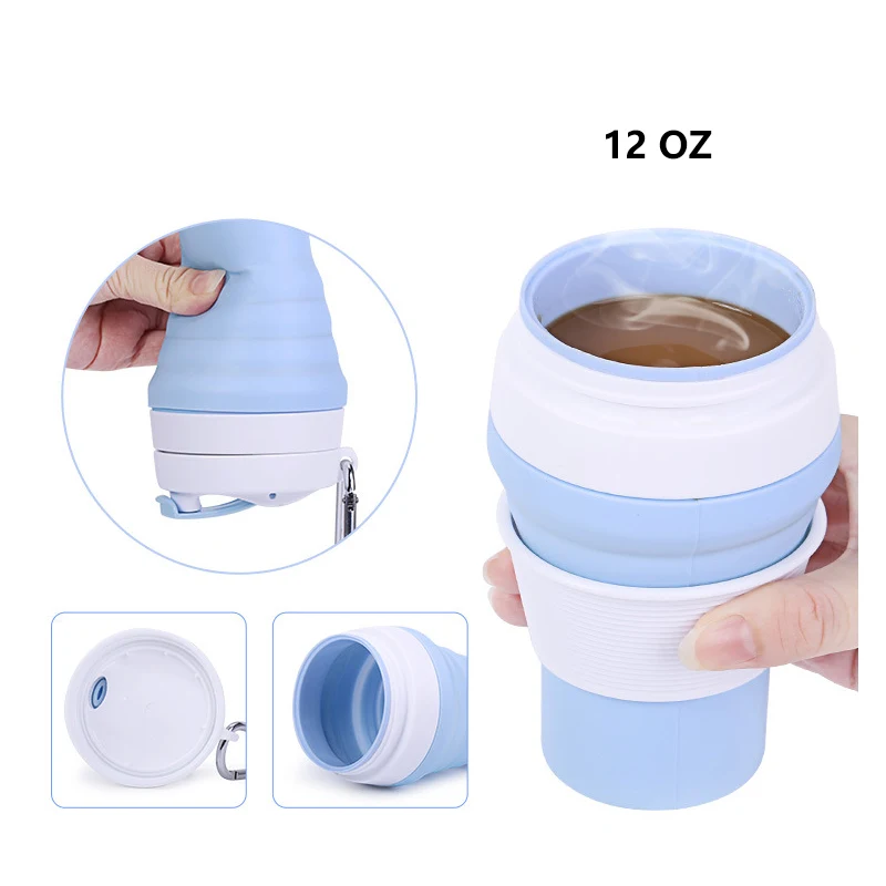 350ML Portable Silicone Collapsible Coffee Tea Cup 1