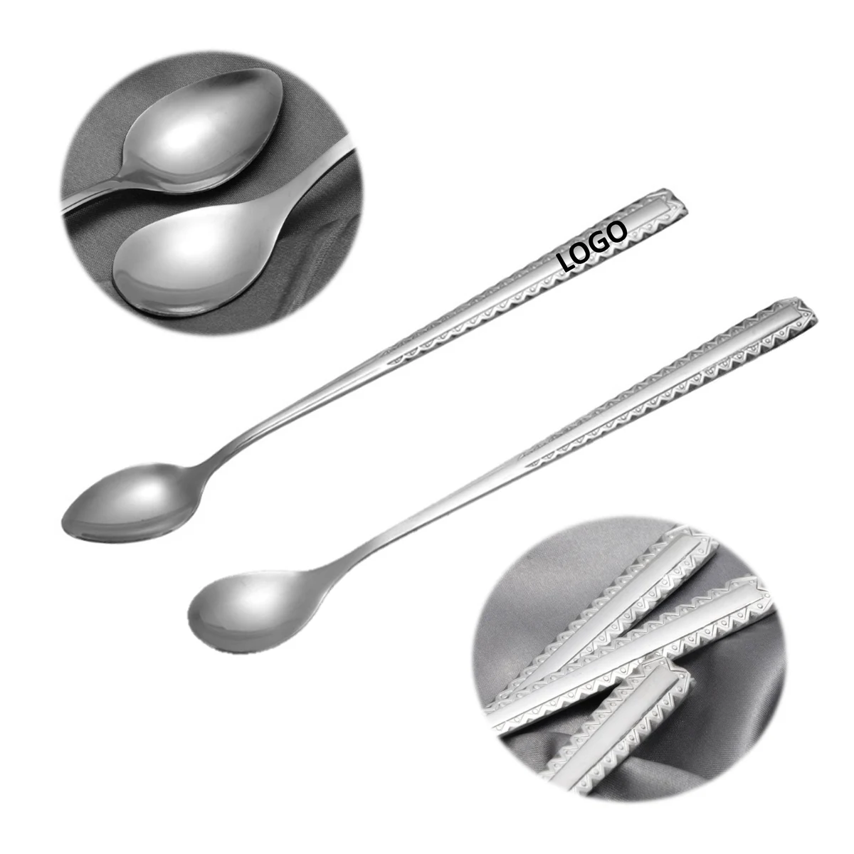 Long Handle Metal Cocktail Spoons 1