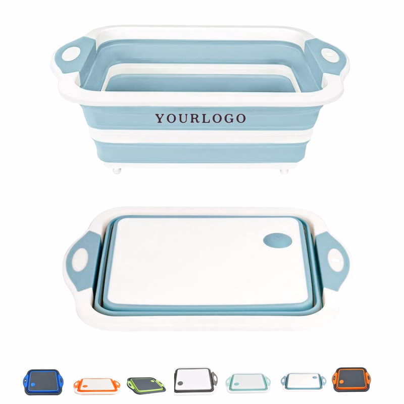 Multifunctional Foldable Collapsible Basket Cutting Board