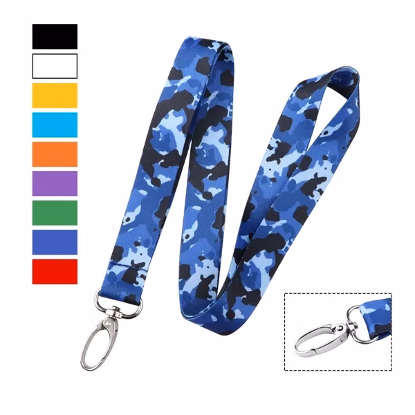 Custom 36" Polyester Lanyard with Oval Metal Hook — Trade Show ID Badge